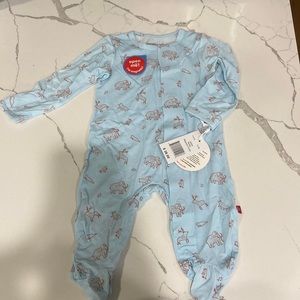 Magnetic me. Blue with animal print. 0-3 months. NWT.